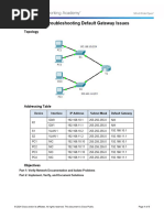 6.4.3.4 Packet Tracer Troubleshooting Default Gateway Issues