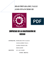 Empresas Calificacion de Riesgo