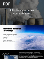 Clasificacion de Los Contaminantes