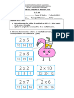 Control Tablas de Multiplicar 2, 5, 10 Octubre Tercro