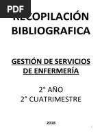 RECOPILACIÓN BIBLIOGRAFICA Gestion de Servicios de Enfermeria