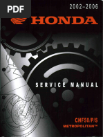 2002-2006 Honda Metropolitan CHF50 Service Manual