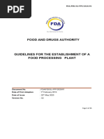 Guidelines For The Establishment of A Food Processing Plant