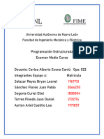 Examen Medio Curso Equipo 4 Programacion Estructurada