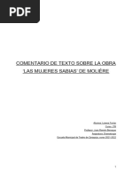 Comentario de Texto Sobre La Obra Las Mujeres Sabias' de Molière