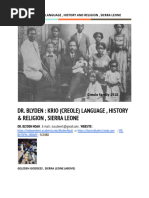 Dr. Blyden : Krio Language, History and Religion, Sierra Leone