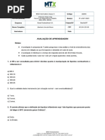 Avaliação de Aprendizagem - NR20 Intermediário (Editável)