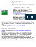 Adult Age Differences in Tower of Hanoi Performance: Influence From Demographic and Cognitive Variables