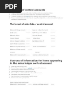 Control Accounts Activities