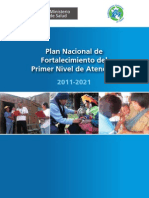 Plan Nacional de Fortalecimiento Del Primer Nivel de Atencion 2011 2021