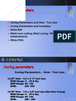 Coring Parameters