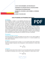 Unit 2 Probability and Probability Distribution