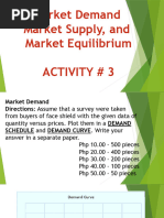 Activity 3 Market Demand Market Supply and Market Equilibrium