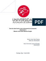 Guía de Observación Como Instrumento de Evaluación.