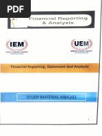 Financial Reporting Statement and Analysis 