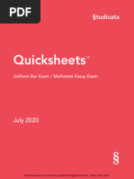 Studicata QuickSheets July 2020 Unlocked