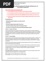 Centrifuge Maintenance Sop Template