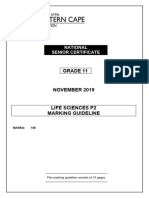 Life Sciences p2 Gr11 Memo Nov 2019 - English