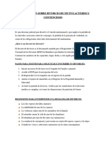 Investigacion Sobre Divorcio de Mutu Acuerdo y Contencioso