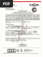 Certificado de Calidad #8313