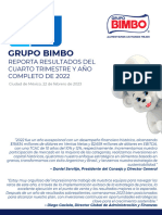 Grupo Bimbo Reporta Resultados Del 4T22