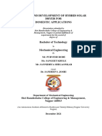 Design and Development of Hybrid Solar Dryer For Domestic Applications