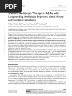 OPTH 410800 Standard Amblyopia Therapy in Adults With Longstanding Ambly