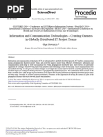 18 - Information and Communication Technologies - Creating Oneness in Globally Distributed IT Project Teams