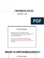 Orthobiologic Journal Club