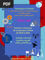 PC SM Examens Nationaux de La Physique Chimie de 2016 À 2023 Option SM F