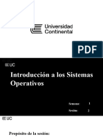 Semana 1D - Introduccion A Los Sistemas Operativos y Gestión de Procesos