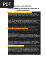 Scenario Questions Scheduling Algorithms