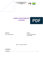 Análisis Crítico Reflexivo La Ciencia