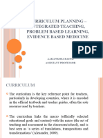 Curriculum Planning - Integrated Teaching Problem Based