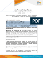 Guía de Actividades y Rúbrica de Evaluación - Unidad 3 - Tarea 4 - Discusión de Presupuesto y Desasarrollo de Ejercicios