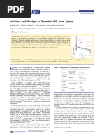 Isolation and Analysis of Essential Oils From Spices: Stephen K. O'Shea, Daniel D. Von Riesen, and Lauren L. Rossi