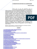 Repensando Os Conceitos No Estudo Da Classificação.