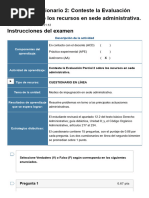 Examen - (AAB02) Cuestionario 2 - Conteste La Evaluación Parcial 2 Sobre Los Recursos en Sede Administrativa