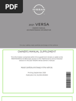 2021 Nissan Versa Owner Manual