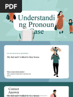 Cases of Pronouns Education Presentation in Blue Orange Friendly Hand Drawn Style