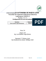 Universidad Autonoma de Nuevo Leon: Facultad de Ingeniería Mecánica Eléctrica Laboratorio CISCO 2