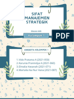 Sifat Manajemen Stratejik