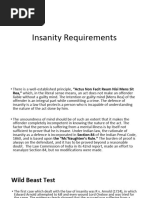 Insanity Requirements