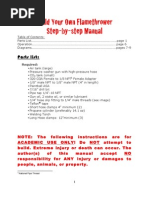 Build Your Own Flamethrower Step-By-Step Manual: Parts List