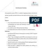 Total Parenteral Nutrition Procedure