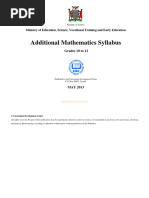 Senior Preparation-Additional Mathematics Additional Mathematics (Syllabi)