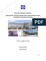 Revue Des Dépenses Publiques - Madagascar: Politique Budgétaire Et Investissement Public en Période D'instabilité Politique (World Bank/2011)