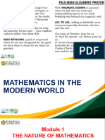 Module 1 The Nature of Mathematics