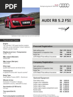 Audi r8 v10 Pricelist