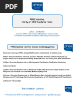 PHSS Special Interest Group - Clarity On GMP Guidance Initiative